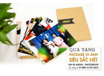 Quà tặng BỘ IN ẢNH SIÊU SẮC NÉT khi in Album Photobook các loại - Tháng 07/2018